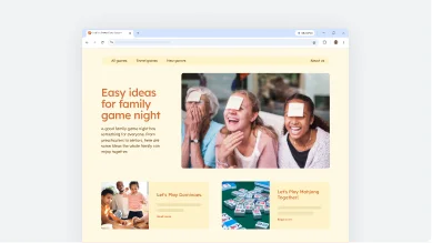 Chrome UI showing game night quick answer feature